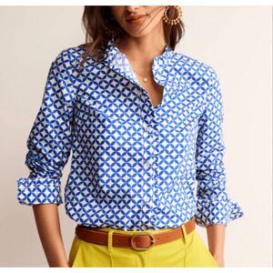 Boden Women's Blue Phoebe Cotton Shirt